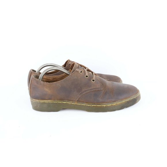 Vintage Dr Martens Mens Size 9 Distressed Chunky Leather Oxfords Shoes Brown main image 7